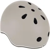 GLOBBER Helm GO-UP Lights - Schutzhelm für Kinder, Gr. XXS/XS 45-51, größenverstellbar, LED-Rücklicht, Taupe
