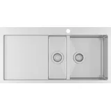 Ausmann Oder Blue 1,5 Edelstahlspüle 100x51cm, flächenbündig und Oberflächen-Einbau, mit Abtropffläche 1208957127