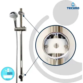 tecuro Brauseset ew-easy-65 - mit Handbrause 1-strahlig, Brauseschlauch 150 cm, Wandstange 70 cm