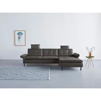 Home Affaire Ecksofa HOME AFFAIRE "Birkholm L-Form", grau (anthrazit), B:267cm H:83cm T:174cm, 100% Polyester, Sofas, Ecksofa, Armlehnverstellung, auch in Easy Clean Bezug - mit Wasser zu reinigen