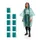 Relaxdays Regenponcho 10er Set, Einmal Regencape mit Kapuze, für Erwachsene, Notfallponcho Damen & Herren, grün