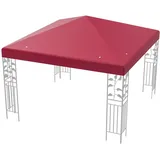 FANTASK Ersatzdach Pavillon mit Klettverschlüssen für Gartenpavillon, Stabil & Wasserabweisend, 3x3m (Rot)
