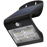goobay LED Solar Lampe Outdoor / IP65 Gartenstrahler / Außenlampe mit Bewegungsmelder PIR Sensor / Schwarz