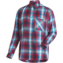 Maier Sports Langarmhemd kariert Lila / Rot 58