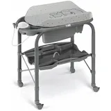 Cam il mondo del bambino CAM Wickeltisch mit Badewanne Cambio für 0-12 Monate Grau inklusive Wickelauflage - Grau