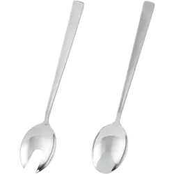 Salatbesteck RÖSLE, silber (edelstahlfarben), Edelstahl 18/10, Kochbesteck-Sets, Servieren von Lebensmittel, Edelstahl 18/10, spülmaschinengeeignet