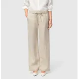 MAC CHIARA BELT Leinenhose Wide Fit Beige 36 32