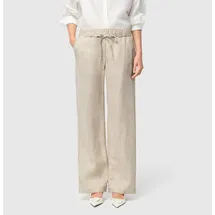 MAC CHIARA BELT Leinenhose Wide Fit Beige 36 32