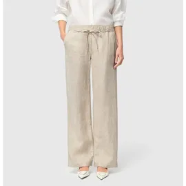MAC CHIARA BELT Leinenhose Wide Fit Beige 36 32