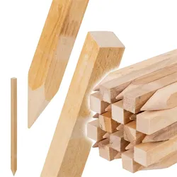 25x VOSS.garden Holzpfahl Buche 90cm, Zaunpfahl, Pflanzpfahl, 2,7 x 2,7cm