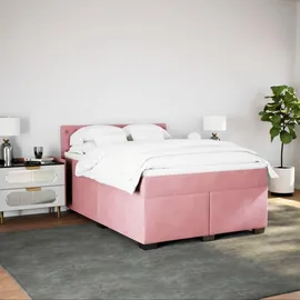 vidaXL Boxspringbett 140 x 200 cm Rosa