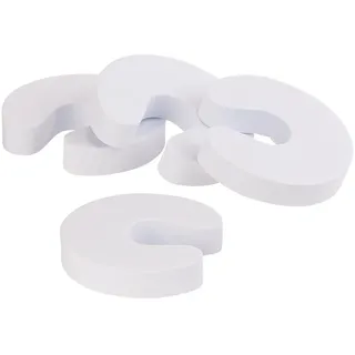 infactory Fensterstopper: 4er-Set Schaumstoff-Türstopper, Klemmschutz, weiß (Klemmschutz Tür, Tür Schaumstoff, Baby Sicherungen)
