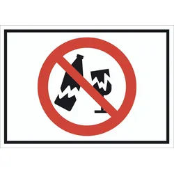 Schild Glas verboten Symbol A1 (594x841mm)