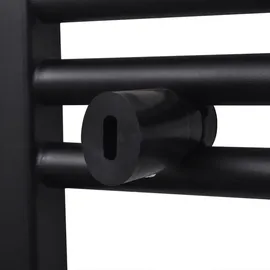 Heizkörper Handtuchheizkörper Warmwasser Gebogen 500 x 764 mm schwarz