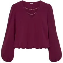 LASCANA Schlupfbluse Damen pflaume Gr.34