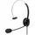 Manhattan Mono USB-Headset Ohrumschließendes Design (Over-Ear), Ohrmuschel einseitig, kabelgebunden, USB-A-Stecker, integrierte Lautstärkeregelung, verstellbares Mikrofon, schwarz