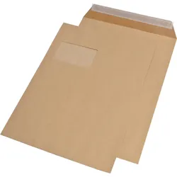 MAILmedia Versandtasche 30007646 C4 haftklebend mit Fenster braun 250 Stück