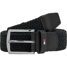 Tommy Hilfiger Flechtgürtel DENTON ELASTIC 3,5 cm breit Größenverstellbar schwarz 95