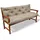Beautissu Bankauflage 180 x 50 x 50 cm beige 1 St.
