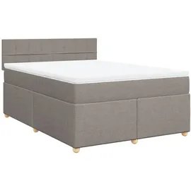 vidaXL Boxspringbett 140 x 200 cm Taupe