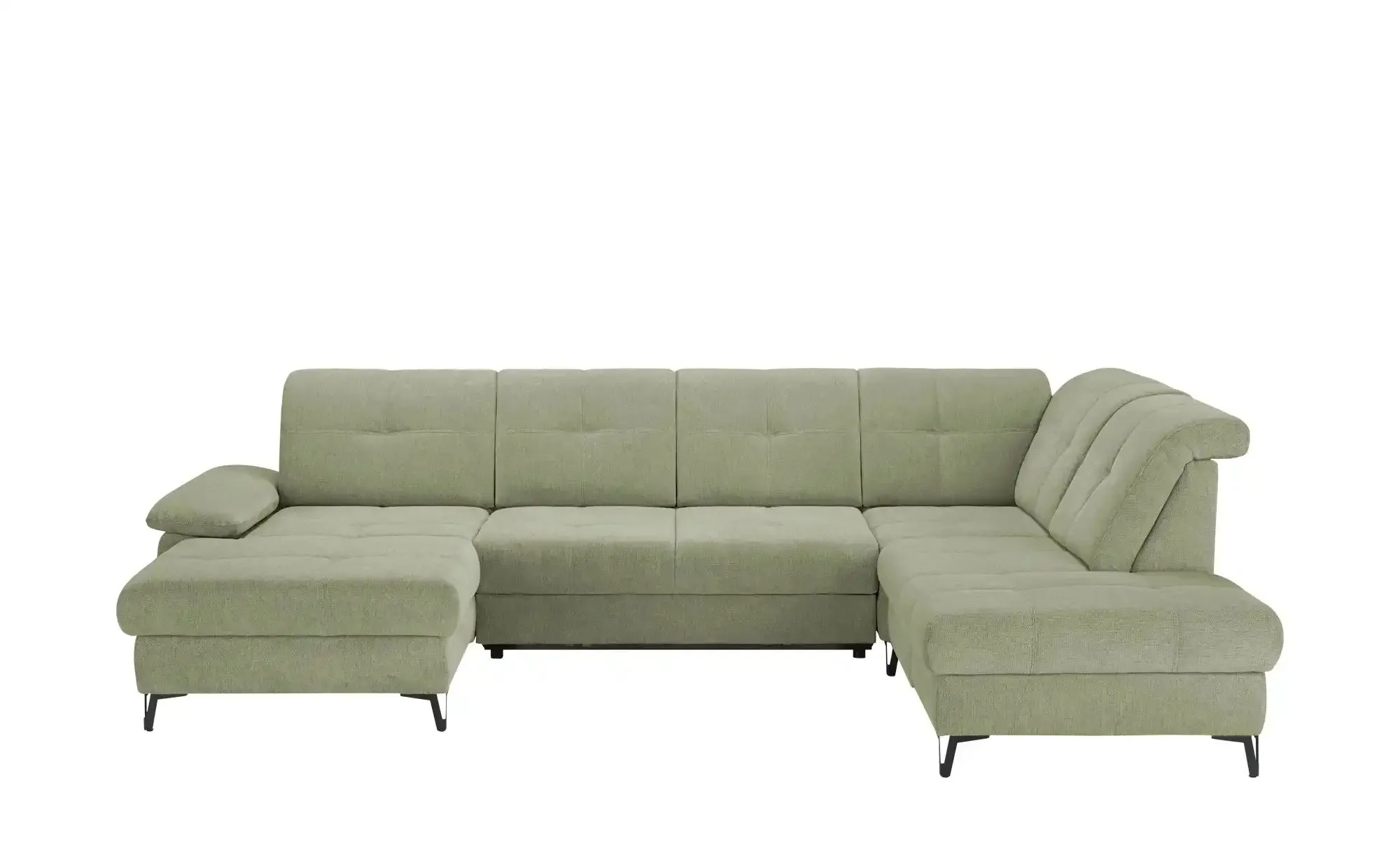 medium Wohnlandschaft  Planova II , grün , Maße (cm): B: 338 H: 96 T: 249.0