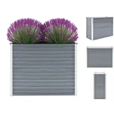 vidaXL Garten-Hochbeet Verzinkter Stahl 100x40x77 cm Grau