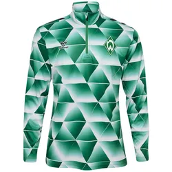 hummel SV Werder Bremen 1/2-Zip Aufwärmshirt 2024/25 6335 - bosphorus wo sponsor 3XL