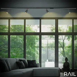 Briloner Rail Einspeisung Mitte Zubehör 20 cm Schwarz