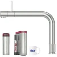 QUOOKER Wassersprudler Quooker Wasserhahn mit PRO3 Heißwasser & CUBE für Sprudelwasser Wasser, mit BieTal Trinktasse