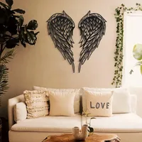 HANAH Home Stylish Black Decorative Metal Wall Accessory, 32