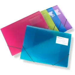 RAPESCO Eckspannmappe A4+ transparent farbig sortiert