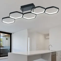 Designer Deckenleuchte dimmbar Metall anthrazit Deckenlampe mit Switch Dimmer, IP20, 1x LED 24 Watt 3000 Lumen warmweiß, BxHxT 90x15x30cm, Wohnzimmer Esszimmer Schlafzimmer