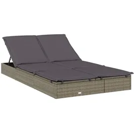 vidaXL Sonnenliege 200 x 130 x 30 cm Grau