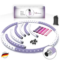 Hula Hoop Reifen Erwachsene, Abnehmbarer Hoola Hoop Reifen mit Stabiler Edelstahlkern, Premium Schaumstoff, Gymnastikreifen für Fitness/Weight Loss/Massage