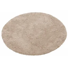 OTTO home Teppich OTTO HOME "Desner, Hochflor Teppiche" Gr. 9, beige, H:35mm Ø:140cm, Kunstfaser, Teppiche, Teppich, Mikrofaser, weich, flauschig, Wohnzimmer, Schlafzimmer, Kinderzimmer