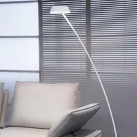 Oligo Glance LED Stehleuchte gebogen weiß matt