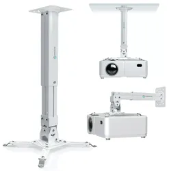 ONKRON Halterung Beamer Decke & Wand für Projektoren bis 10 kg,Weiß K5A