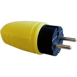 N & L 17174 Schutzkontaktstecker Gummi 230V Gelb IP44