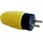 N & L 17174 Schutzkontaktstecker Gummi 230V Gelb IP44