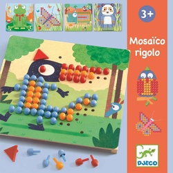 Djeco Lernspiel Mosaico Rigolo (Italienisch)