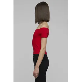 URBAN CLASSICS Ladies Off Shoulder Rib Tee Rot L