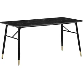 FineBuy Esszimmertisch FineBuy Marmor Optik Schwarz Esstisch Küchentisch Tisch Esszimmer