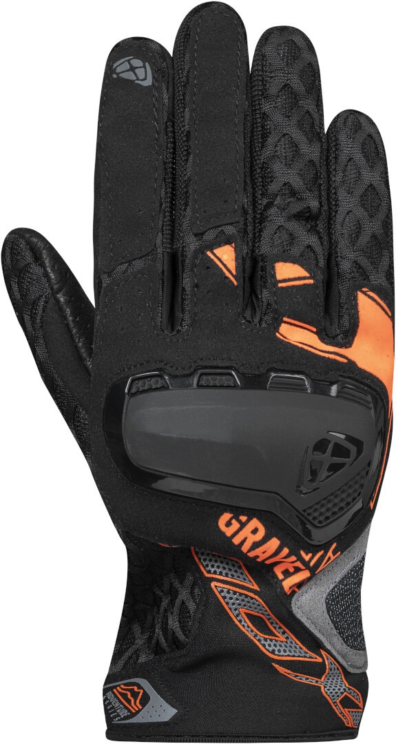 Ixon Gravel Air Motorfiets handschoenen, zwart-oranje, XL