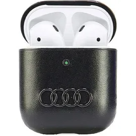 Audi Lederhülle großem Logo Airpods 1/2 – Schwarz
