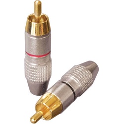 Dynavox CinchStecker, Audio Stecker, Rot, Schwarz