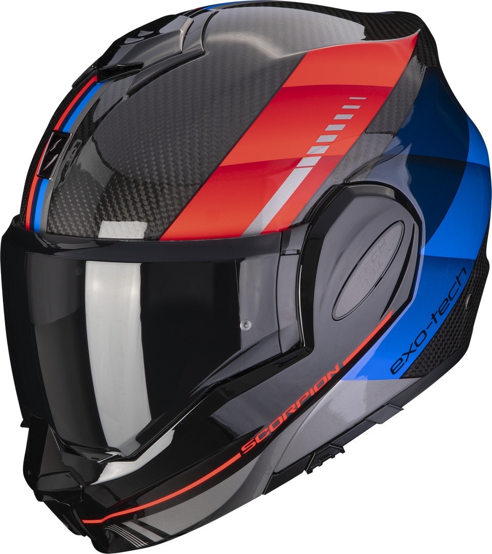 Scorpion Exo-Tech Evo Genus Carbon Helm, zwart-rood-blauw, XL