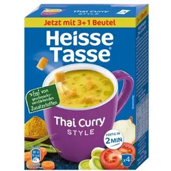 Heisse Tasse Instant-Suppe »Thai Curry Style« - 4 x 19,4 g