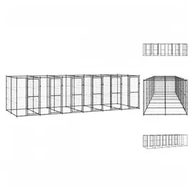 vidaXL Outdoor-Hundezwinger Stahl 14,52 m2