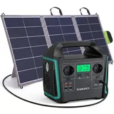 1000W(1500W Spitze) Tragbare Powerstation mit 100W Solarpanel, 725,76Wh Solargenerator für Outdoor Camping Wohnmobil Zuhause