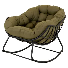 Lesli-Living Lesli Living Schaukelsessel Cozy Olive 0 x 0 x 0 cm anthrazit/olivgrün